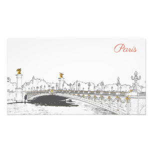 Pont Alexandre III on Seine River - Paris France Photo Print