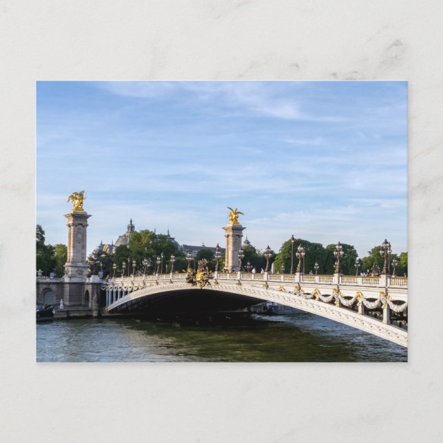 Pont Alexandre III on Seine River - Paris, France Postcard (Front)