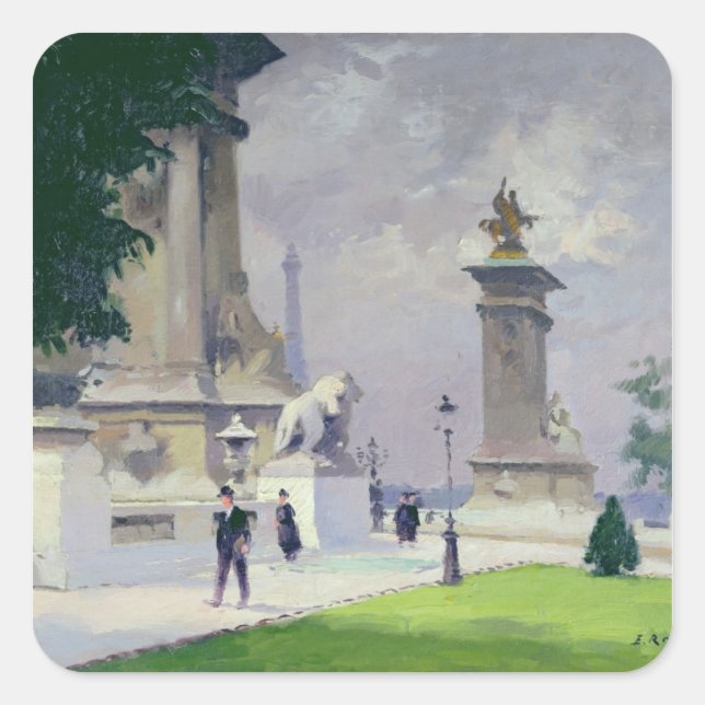 Pont Alexandre III, Paris Square Sticker (Front)