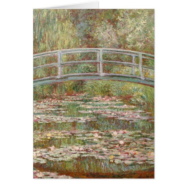 Pont au-dessus d'un étang de nappes d'eau par Mone (Devant)
