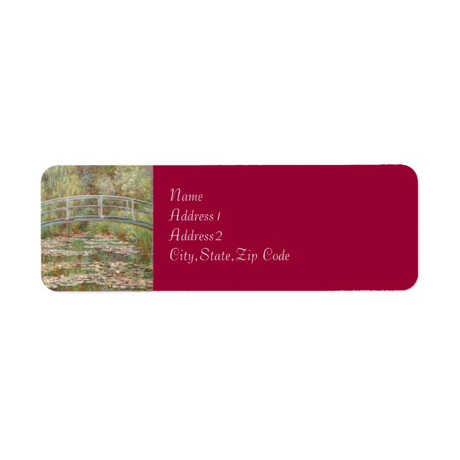 Pont au-dessus d'un étang de nappes d'eau par Mone (Devant)