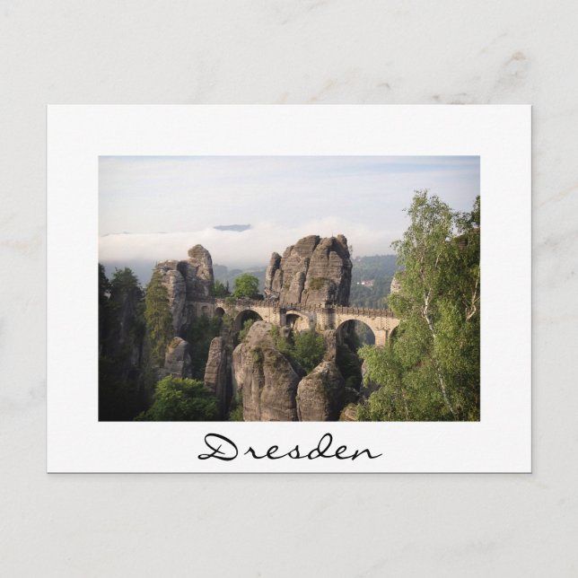 Pont Bastei près de la carte postale blanche de Dr (Devant)