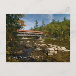 Pont couvert Albany, carte postale NH