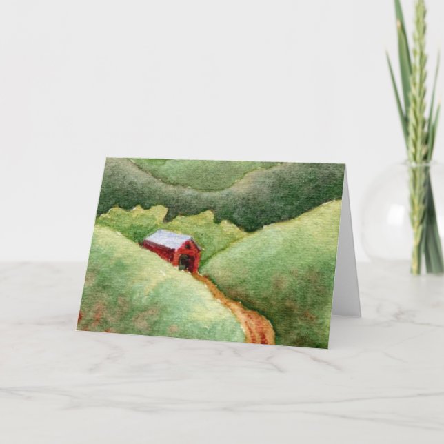 "Pont couvert" Country Roads Carte de voeux (Devant)