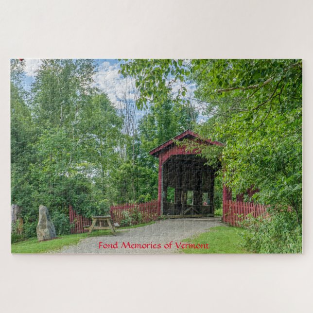 Pont couvert Vermont Jigsaw Puzzle (Horizontal)