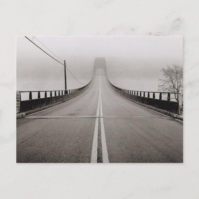 Pont dans la carte postale de brouillard (Devant)