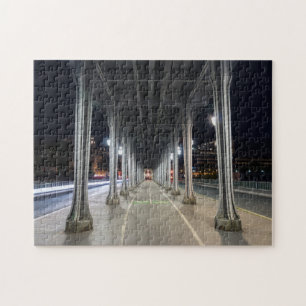 Pont de Bir-Hakeim at night - Paris, France Jigsaw Puzzle