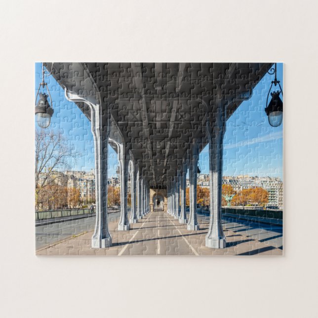 Pont de Bir-Hakeim over the Seine - Paris, France Jigsaw Puzzle (Horizontal)