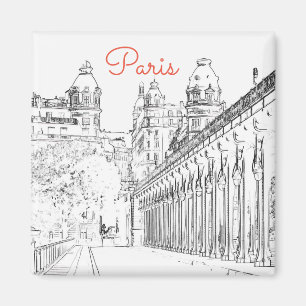 Pont de Bir-Hakeim over the Seine - Paris, France Magnet