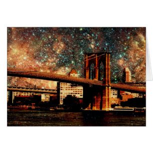 pont de Brooklyn de nuit étoilée