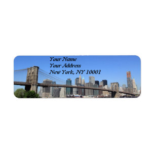 Pont de Brooklyn et horizon de Manhattan