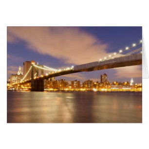 Pont de Brooklyn et Manhattan la nuit