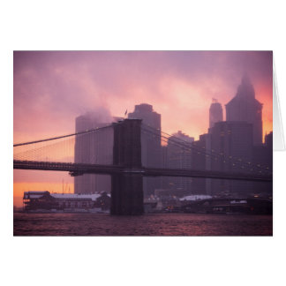 Pont de Brooklyn pendant la tempête de neige