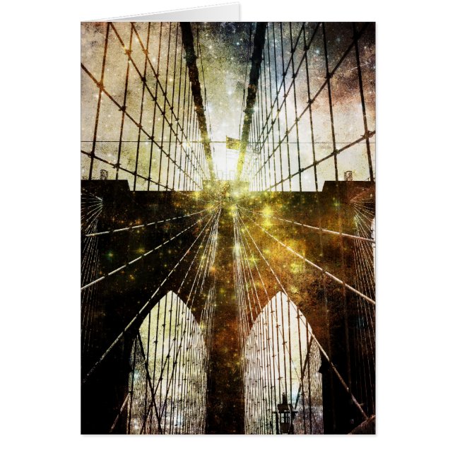 Pont de Brooklyn sale de tache floue (Devant)