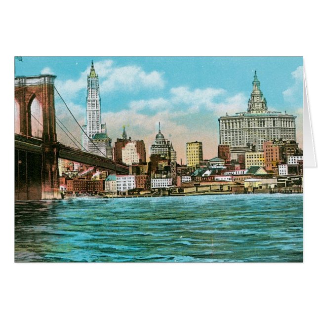 Pont de Brooklyn, Woolworth et Municipal… (Devant horizontal)