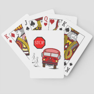 Pont de cartes de jeu pour autobus scolaire