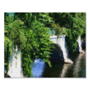 Pont De Fleurs Impressionniste Photo Peinture