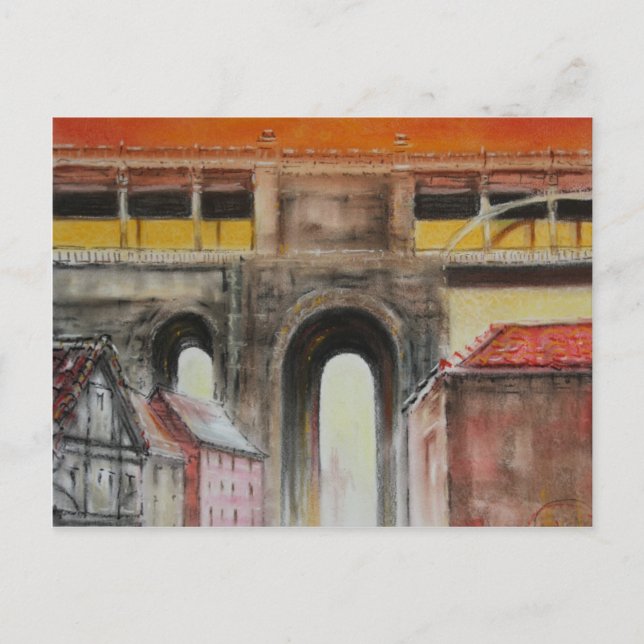 Pont de haut niveau, carte postale anglaise (Devant)