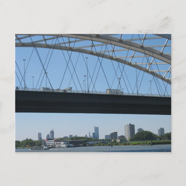 Pont de Rotterdam sur la rivière Meuse Photo Carte (Devant)