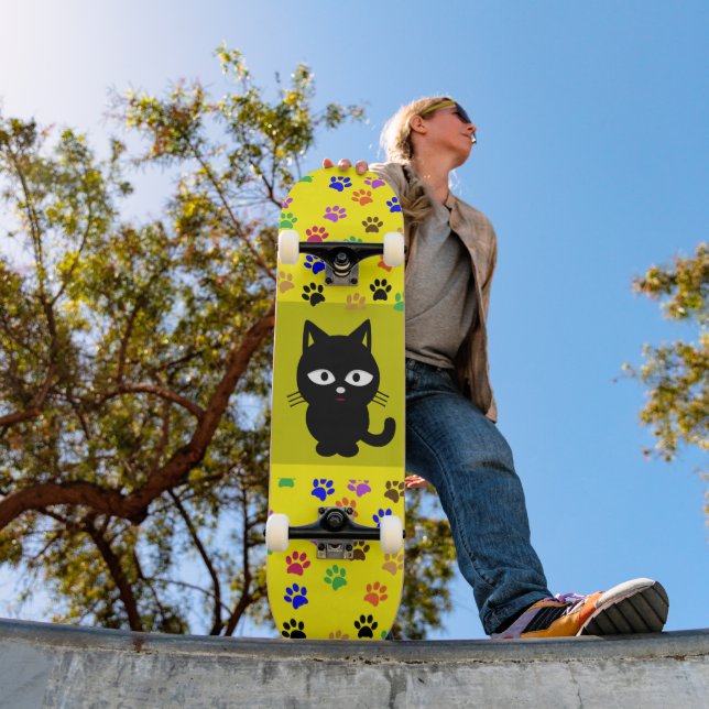 PONT DE SKATEBOARD CAT NOIR (Extérieur 1)