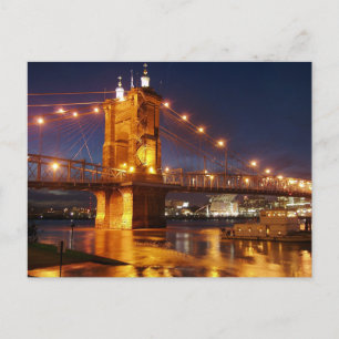 PONT DE SUSPENSION CINCINNATI. Carte postale OHIO
