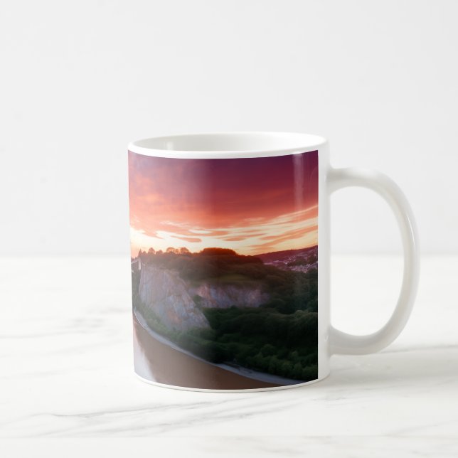 Pont de suspension de Bristol Clifton à Sunset Mug (Droite)