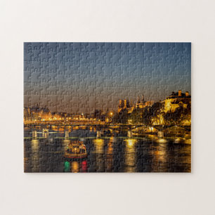Pont des arts at nightfall - Paris, France Jigsaw Puzzle