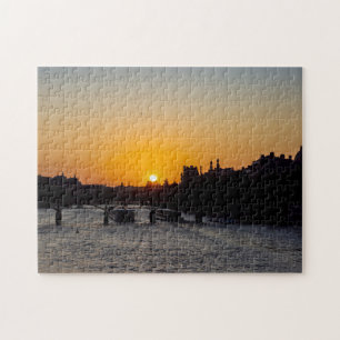 Pont des arts at sunset - Paris, France Jigsaw Puzzle