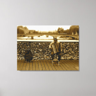 Pont des Arts: The Love Lock Bridge, Paris Canvas Print
