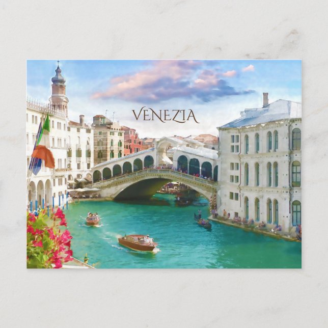 Pont du Rialto à Venise | Venise, Italie Carte pos (Devant)