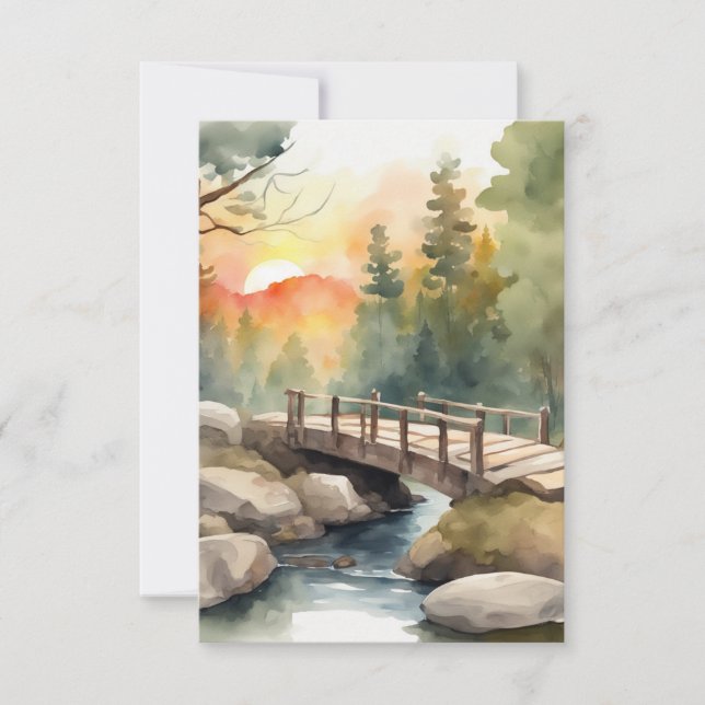 Pont forestier - 3 cartes (Devant)