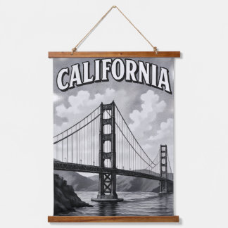 Pont Golden Gate de Californie - Art mural vintage