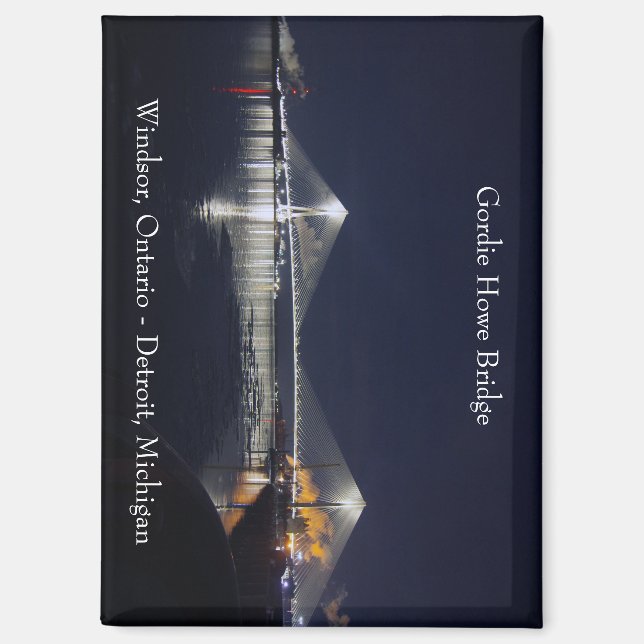 Pont Gordie Howe  aimant rectangle (Recto)