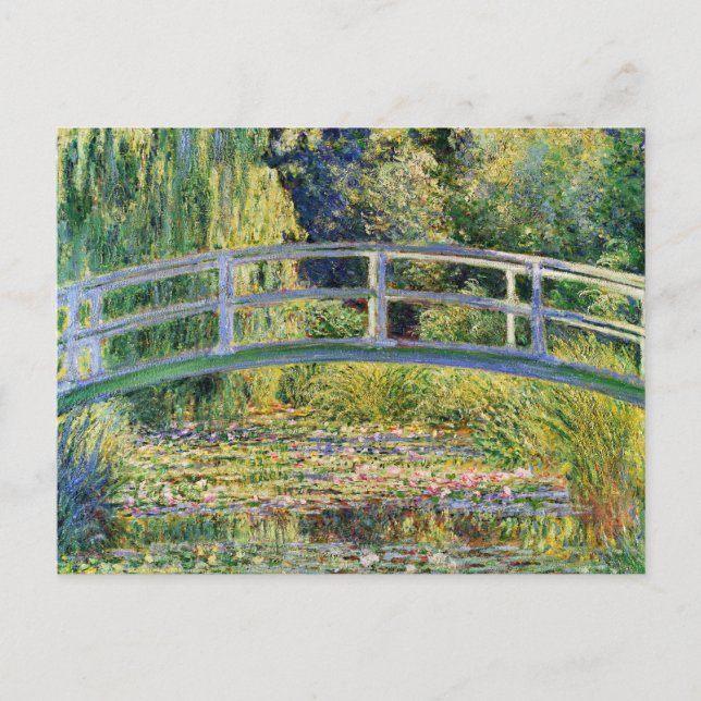 Pont japonais Monet avec nappes d'eau Carte postal (Devant)