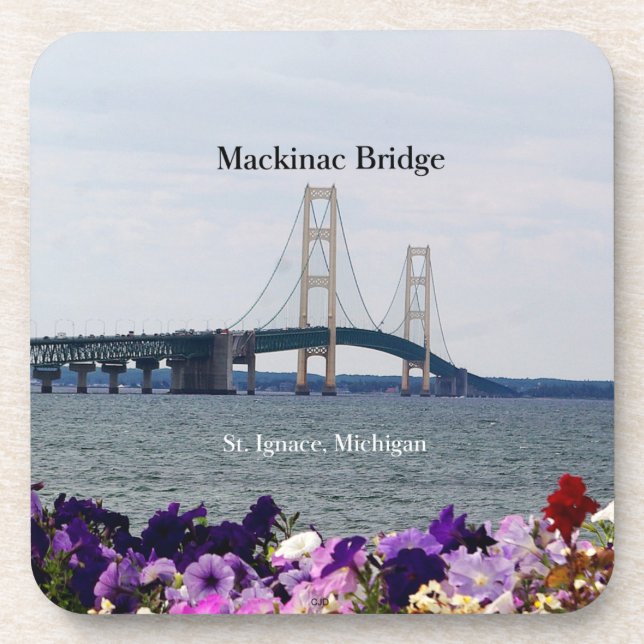 Pont Mackinac St Ignace Ressort6 dessous de verre  (Devant)