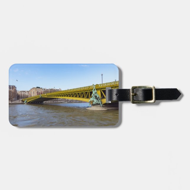 Pont Mirabeau over the Seine - Paris Luggage Tag (Front Horizontal)
