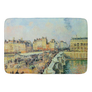 Pont Neuf, Afternoon, Sunlight Camille Pissarro Bath Mat