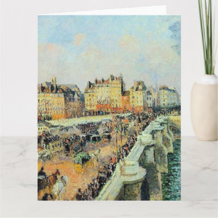 Pont Neuf, Afternoon, Sunlight Camille Pissarro    Card