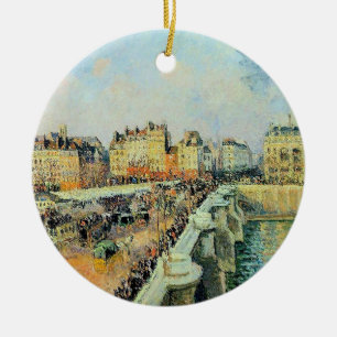 Pont Neuf, Afternoon, Sunlight Camille Pissarro Ceramic Ornament
