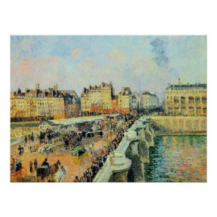 Pont Neuf, Afternoon, Sunlight Camille Pissarro Poster
