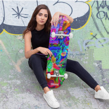 Pont psychédélique pour skateboard