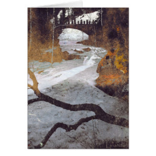 Pont sur un cours d'eau gelé par Alexandra Cook