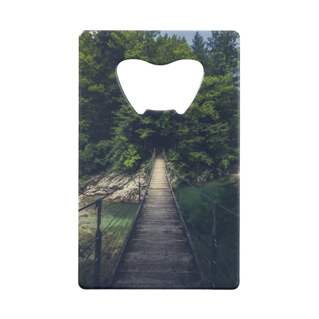 Pont suspendu simple au-dessus de la rivière Idrij (Devant)