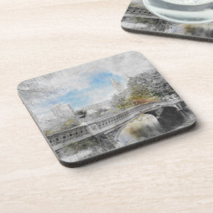 Pont Watercolor dans Central Park Dessous de verre