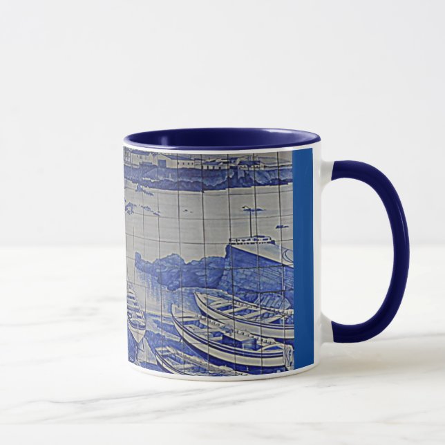 Ponta Delgada Azores Mug Azulejo (Tile) Mug (Right)
