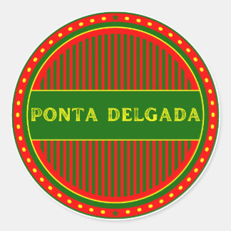 Ponta Delgada City Emblem – Portuguese Identity Classic Round Sticker
