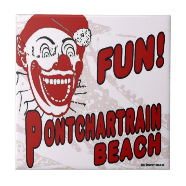 Pontchartrain Beach Clown Tile (Front)