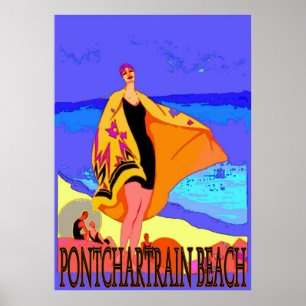 Pontchartrain Beach Poster vintage 3
