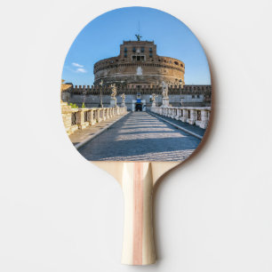 Ponte and Castle Sant'Angelo - Rome, Italy Ping Pong Paddle