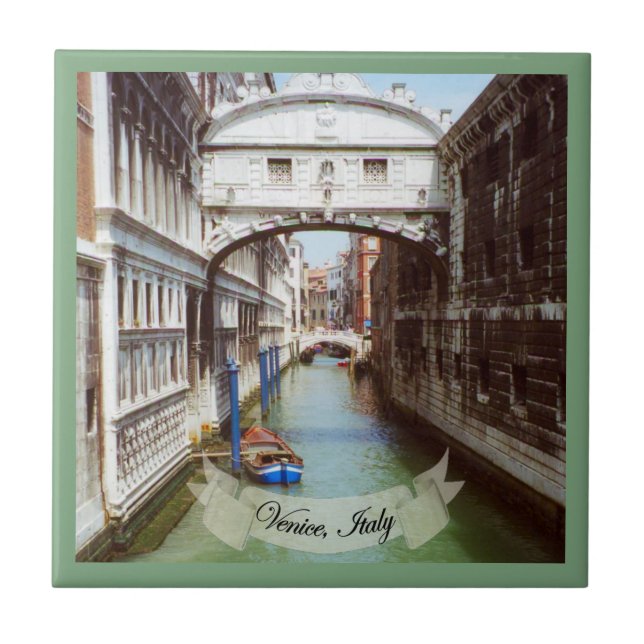 Ponte dei Sospiri Venezia Italia Souvenir Tile (Front)